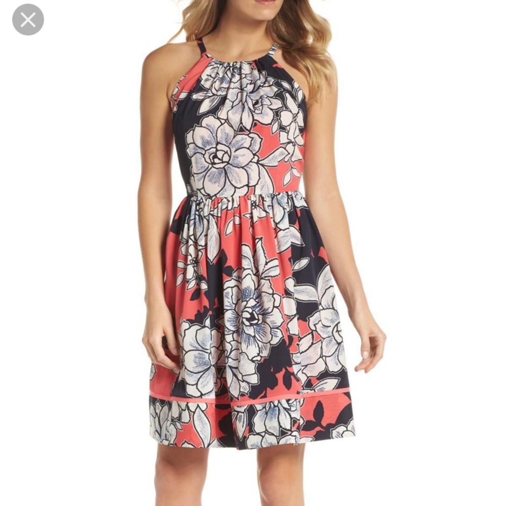 Vince Cameron Floral Fit and Flare Dress